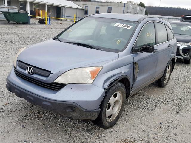 3CZRE38379G705843 - 2009 HONDA CR-V LX BLUE photo 2