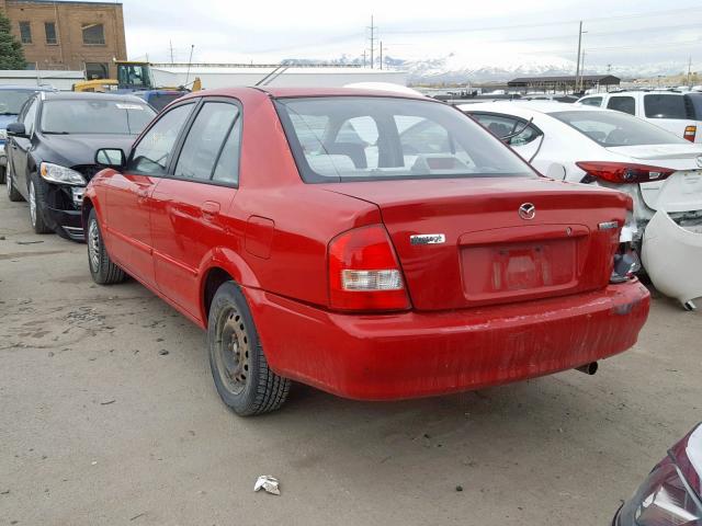 JM1BJ222XY0234142 - 2000 MAZDA PROTEGE DX RED photo 3