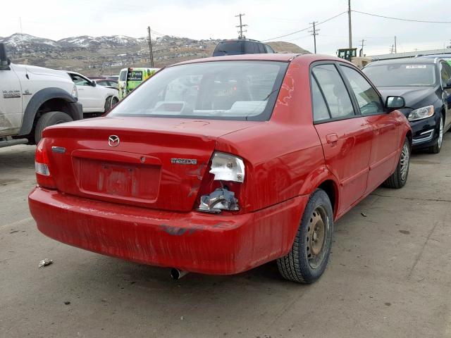 JM1BJ222XY0234142 - 2000 MAZDA PROTEGE DX RED photo 4