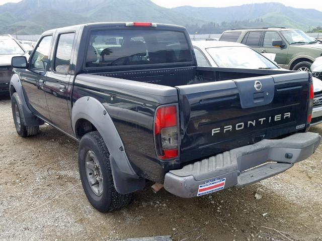 1N6ED27T43C461210 - 2003 NISSAN FRONTIER C BLACK photo 3