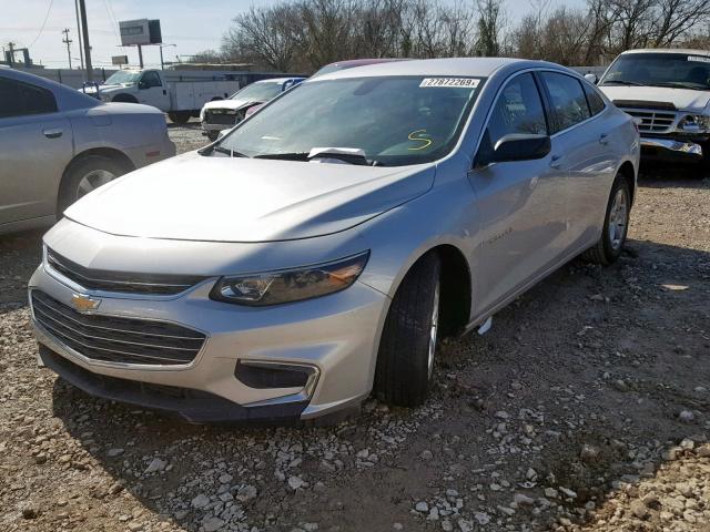 1G1ZB5ST4JF116587 - 2018 CHEVROLET MALIBU LS Серебристый фото 2