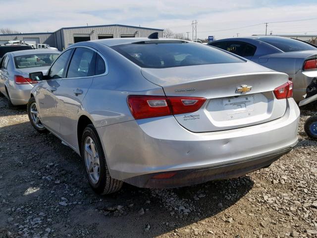 1G1ZB5ST4JF116587 - 2018 CHEVROLET MALIBU LS Серебристый фото 3