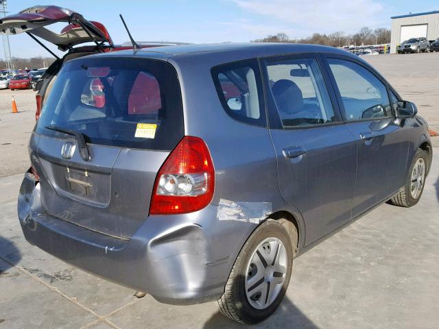 JHMGD38447S002794 - 2007 HONDA FIT SILVER photo 4