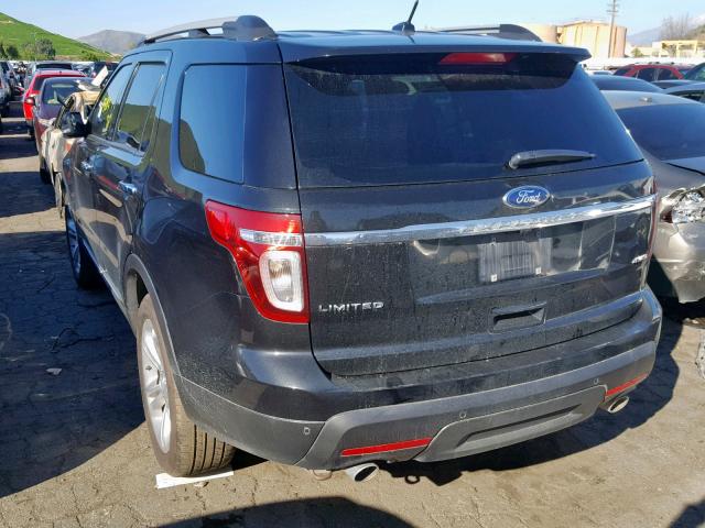 1FM5K8F83FGA16247 - 2015 FORD EXPLORER L BLACK photo 3