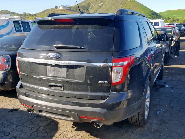 1FM5K8F83FGA16247 - 2015 FORD EXPLORER L BLACK photo 4