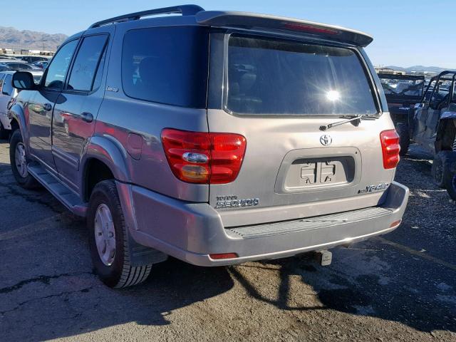 5TDBT48A61S017128 - 2001 TOYOTA SEQUOIA LI GRAY photo 3