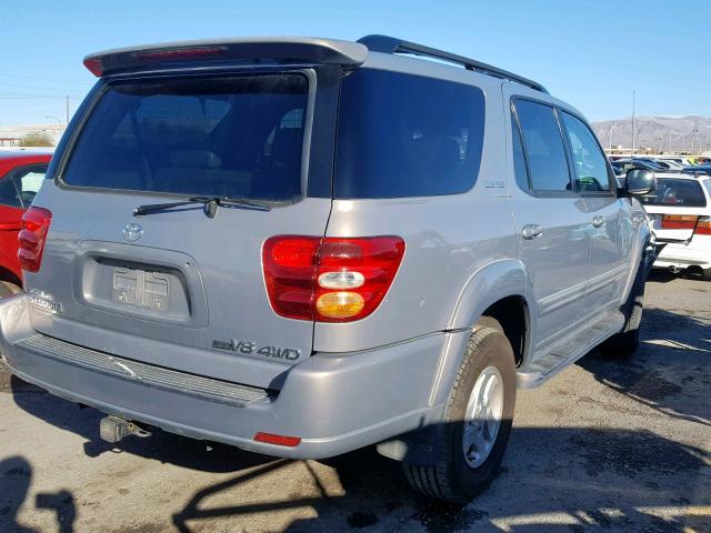 5TDBT48A61S017128 - 2001 TOYOTA SEQUOIA LI GRAY photo 4