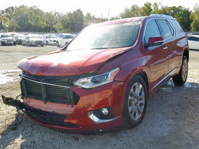 1GNERKKW4KJ121739 - 2019 CHEVROLET TRAVERSE P RED photo 2