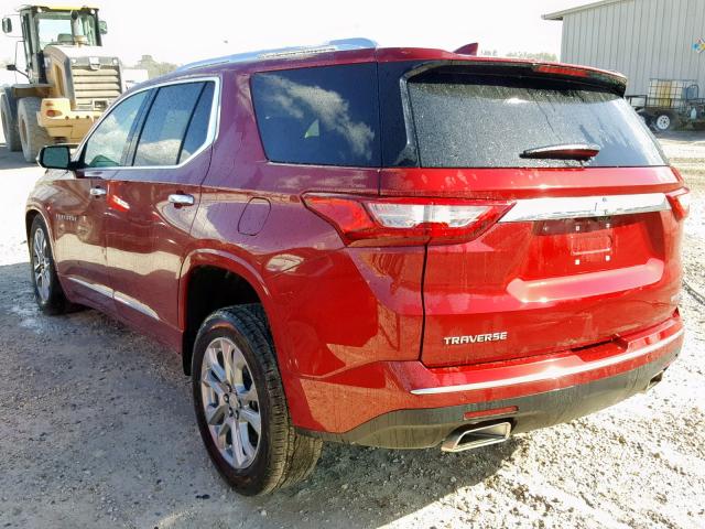 1GNERKKW4KJ121739 - 2019 CHEVROLET TRAVERSE P RED photo 3