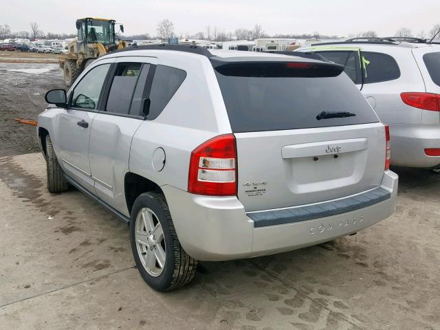 1J8FF47W08D705842 - 2008 JEEP COMPASS SP SILVER photo 3