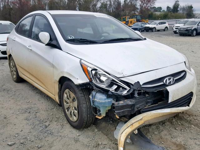 KMHCT4AE0GU971178 - 2016 HYUNDAI ACCENT SE WHITE photo 1