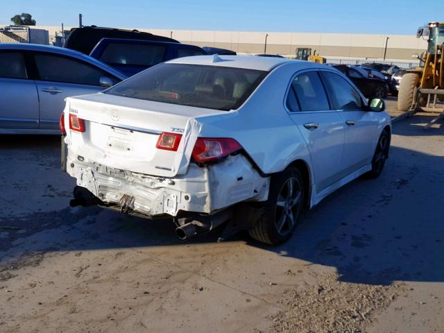 JH4CU2F84DC011208 - 2013 ACURA TSX SE WHITE photo 4