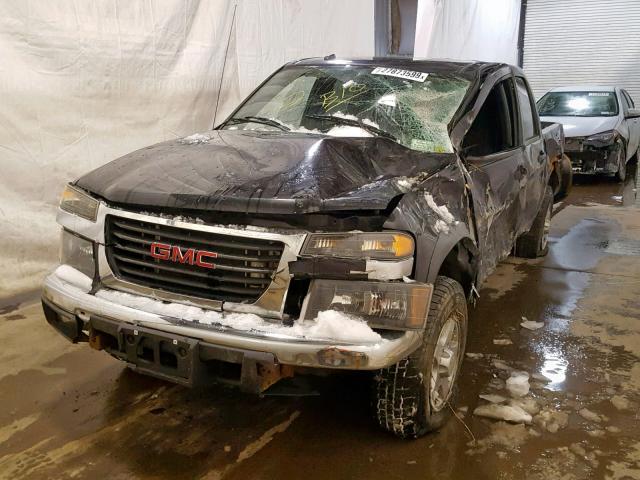 1GTDT43E888219664 - 2008 GMC CANYON SLE BLACK photo 2