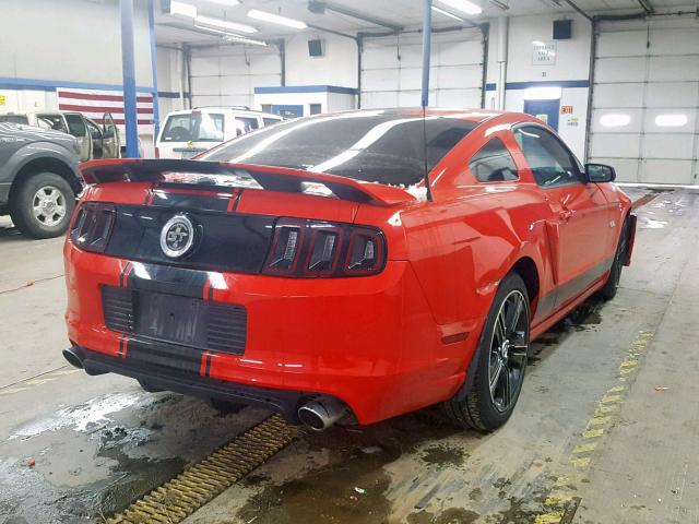 1ZVBP8CF6E5224447 - 2014 FORD MUSTANG GT RED photo 4