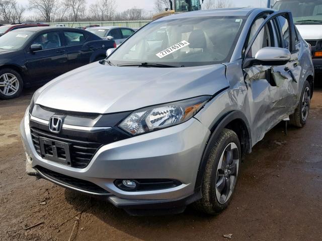 3CZRU6H59JG707412 - 2018 HONDA HR-V EX GRAY photo 2