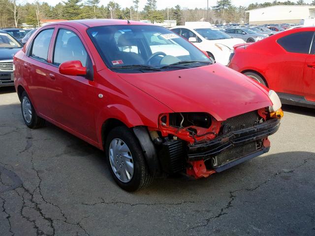 KL1TD52625B367193 - 2005 CHEVROLET AVEO BASE Қызыл фото 1