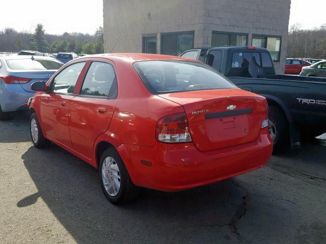 KL1TD52625B367193 - 2005 CHEVROLET AVEO BASE Қызыл фото 3