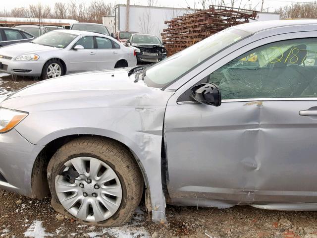 1C3CCBAB8EN212286 - 2014 CHRYSLER 200 LX SILVER photo 9