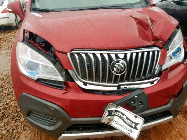 KL4CJASBXFB168203 - 2015 BUICK ENCORE BURGUNDY photo 9