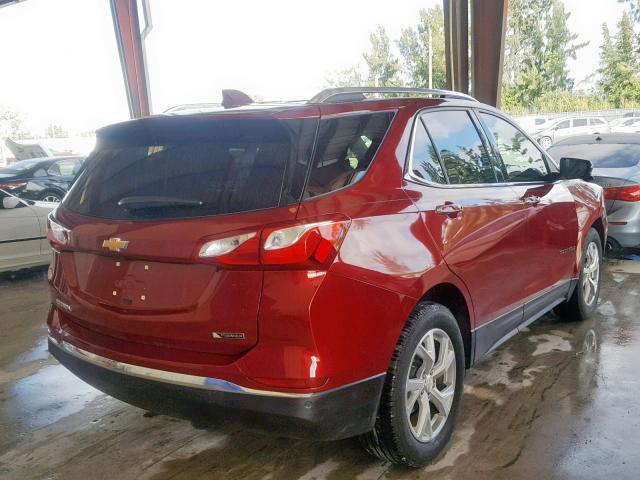 3GNAXMEV8JL119549 - 2018 CHEVROLET EQUINOX PR RED photo 4