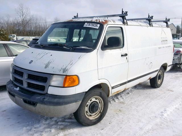 2D7JB21Y93K501296 - 2003 DODGE RAM VAN B2 WHITE photo 2