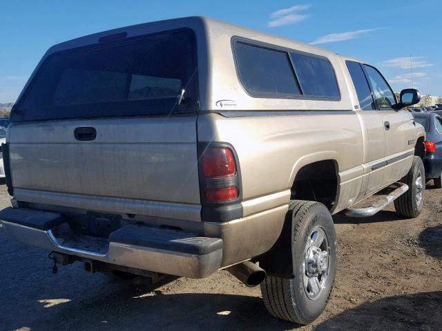 3B7KF23622M240699 - 2002 DODGE RAM 2500 TAN photo 4