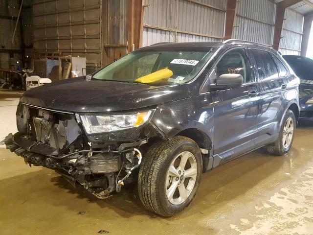 2FMTK3G87FBC41092 - 2015 FORD EDGE SE BLACK photo 2