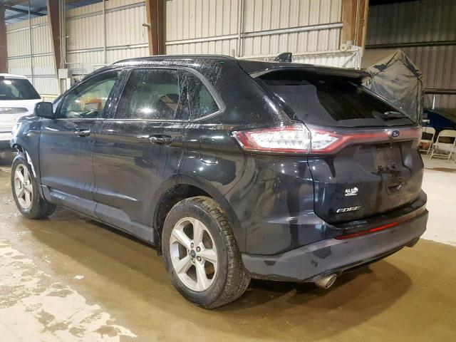 2FMTK3G87FBC41092 - 2015 FORD EDGE SE BLACK photo 3