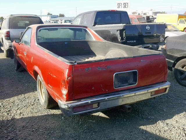 1W80JAK500448 - 1980 CHEVROLET EL CAMINO RED photo 3