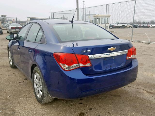 1G1PA5SH5D7122533 - 2013 CHEVROLET CRUZE LS BLUE photo 3