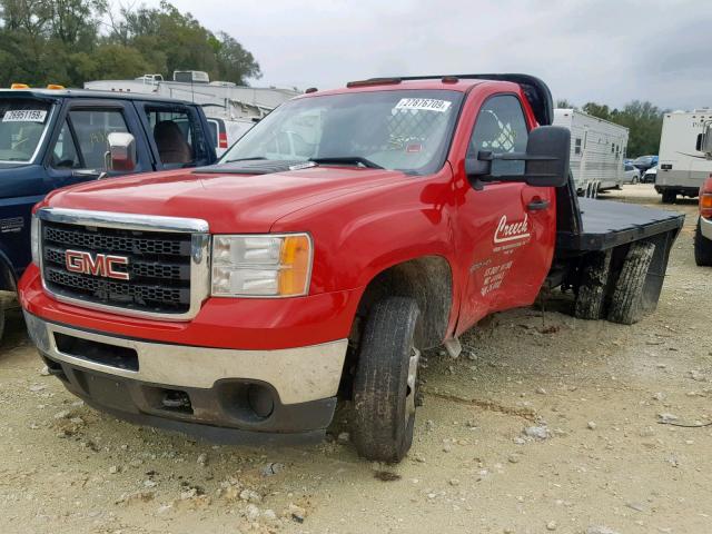 1GD312CG1BF164108 - 2011 GMC SIERRA C35 RED photo 2