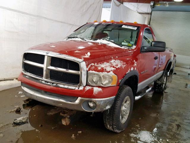 3D7KU26D73G720632 - 2003 DODGE RAM 2500 S RED photo 2