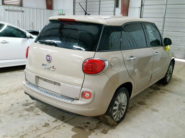 ZFBCFABHXEZ021223 - 2014 FIAT 500L EASY TAN photo 4