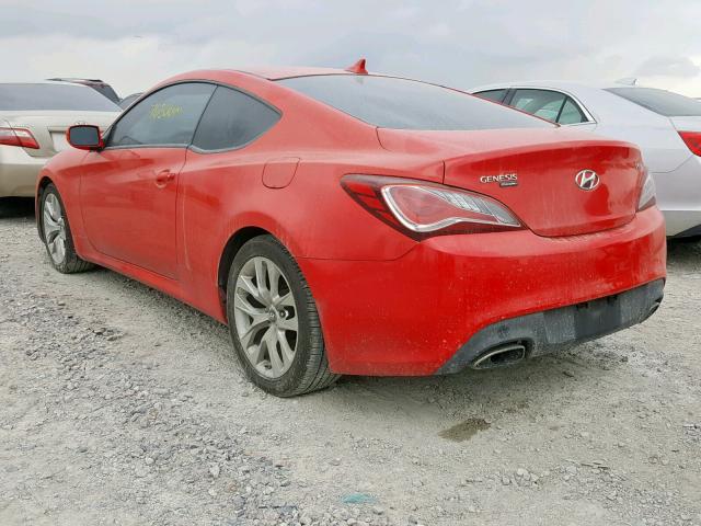 KMHHT6KD7DU083000 - 2013 HYUNDAI GENESIS CO RED photo 3