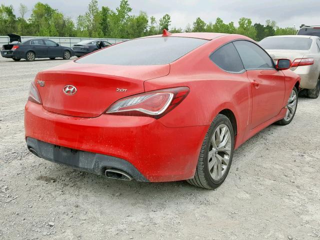 KMHHT6KD7DU083000 - 2013 HYUNDAI GENESIS CO RED photo 4