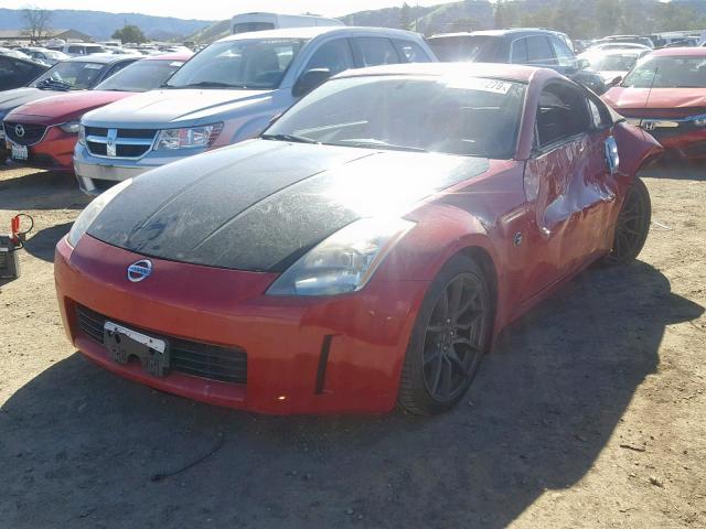 JN1AZ34E45M650860 - 2005 NISSAN 350Z COUPE RED photo 2