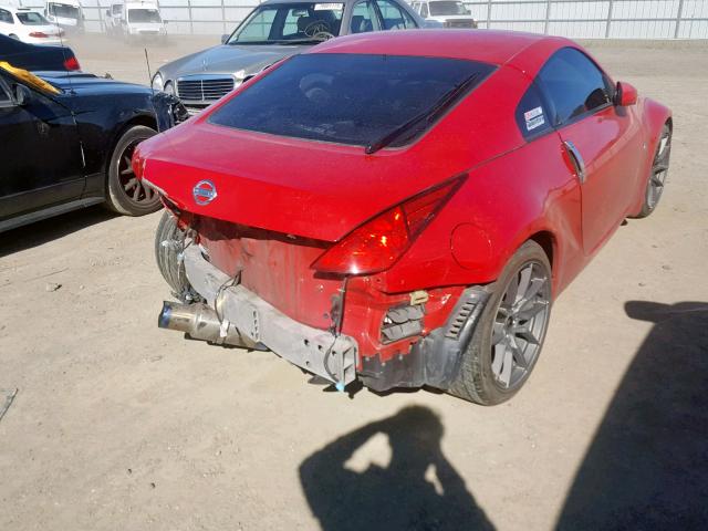 JN1AZ34E45M650860 - 2005 NISSAN 350Z COUPE RED photo 4