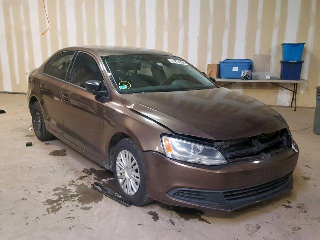 3VW2K7AJ1DM422572 - 2013 VOLKSWAGEN JETTA BASE BROWN photo 1