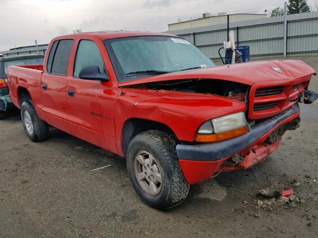 1B7HL38N62S607233 - 2002 DODGE DAKOTA QUA RED photo 1