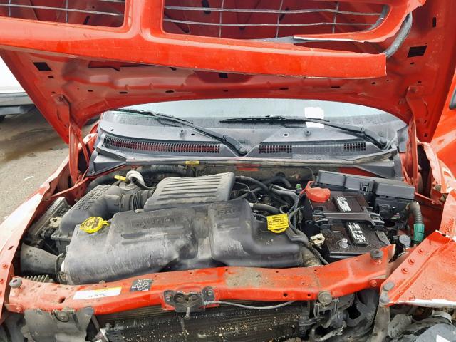 1B7HL38N62S607233 - 2002 DODGE DAKOTA QUA RED photo 7