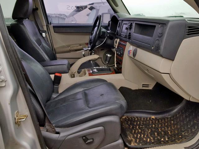 1J8HG58P17C508007 - 2007 JEEP COMMANDER SILVER photo 5