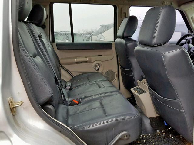 1J8HG58P17C508007 - 2007 JEEP COMMANDER SILVER photo 6
