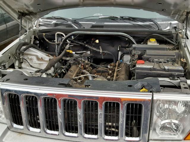 1J8HG58P17C508007 - 2007 JEEP COMMANDER SILVER photo 7