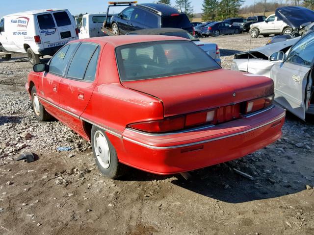 1G4NV55D7SC426152 - 1995 BUICK SKYLARK GR RED photo 3