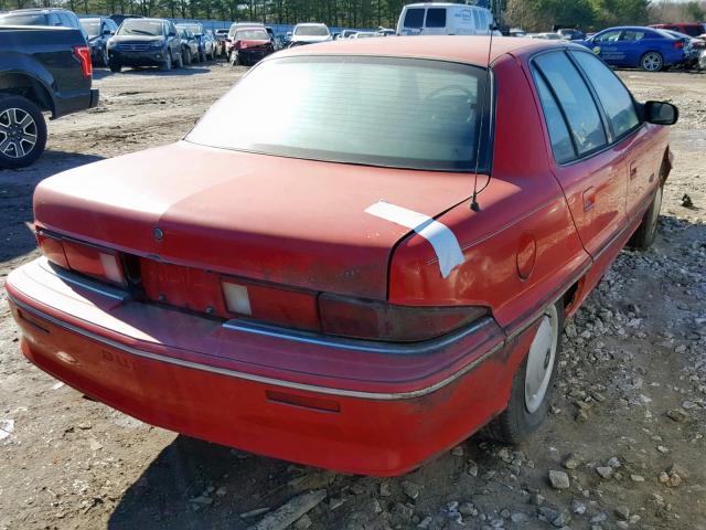 1G4NV55D7SC426152 - 1995 BUICK SKYLARK GR RED photo 4