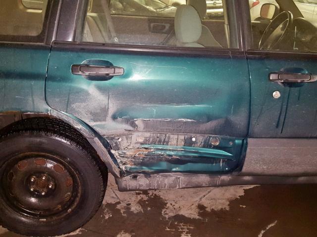 JF1SF6354WH750681 - 1998 SUBARU FORESTER L GREEN photo 9