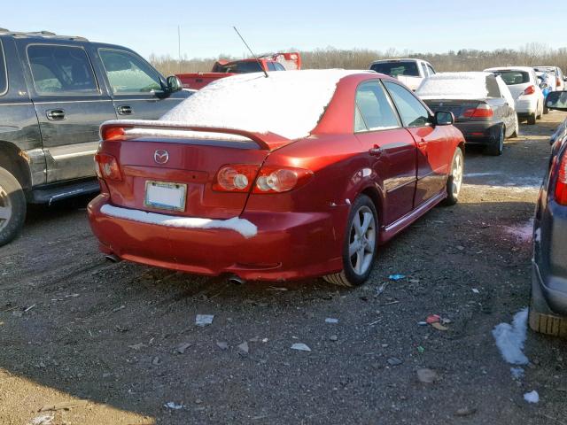 1YVFP80DX45N12522 - 2004 MAZDA 6 S RED photo 4