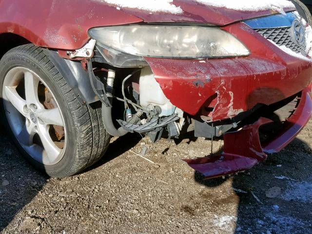 1YVFP80DX45N12522 - 2004 MAZDA 6 S RED photo 9