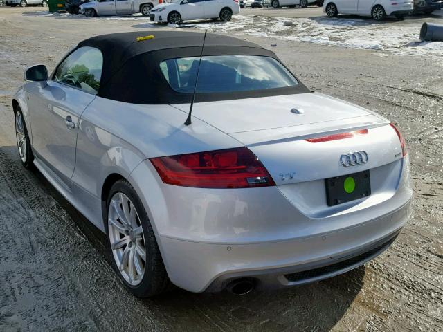 TRUSFAFK0E1000612 - 2014 AUDI TT PREMIUM SILVER photo 3