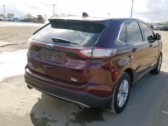 2FMPK3J90HBB45424 - 2017 FORD EDGE SEL PURPLE photo 4